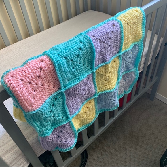 Made by Grandma - Hand Crocheted Baby Blanket - Picture 2 of 3